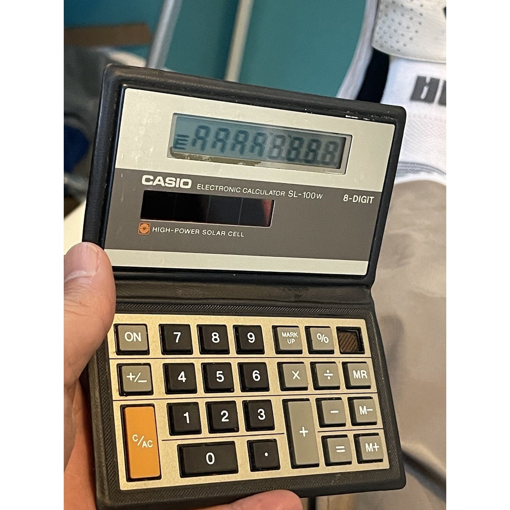 Casio Solar Calculator 8 Digit Simple Large Digits Pocket